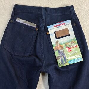 Vintage Wrangler Cowboy Cut 14MWZ Tapered Jean Women 3x32 Blue High Rise USA NWT